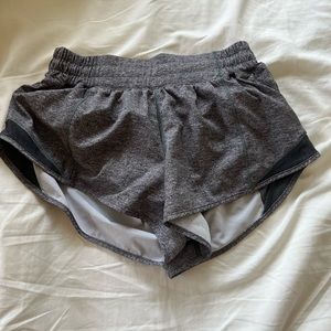 Grey Lululemon Hotty Hot Shorts 2.5 inch